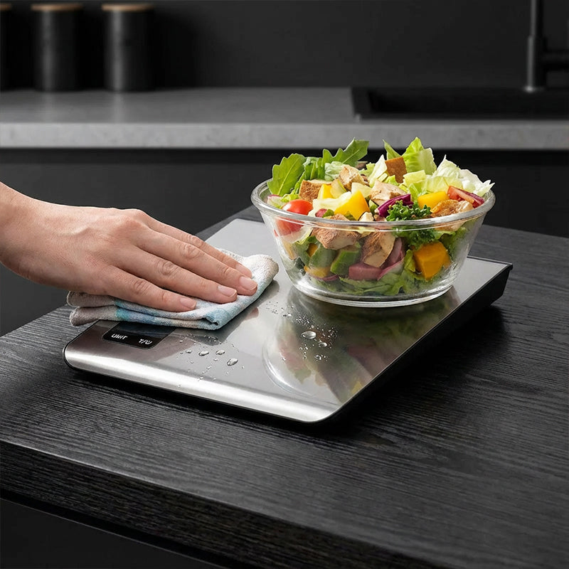 ⚖️📊 Küchenwaage digital – misst 19 Nährwerte & Kalorien per App, 5kg Edelstahl 🥗✅ für gesunde Ernährung & Gewichtsverlust