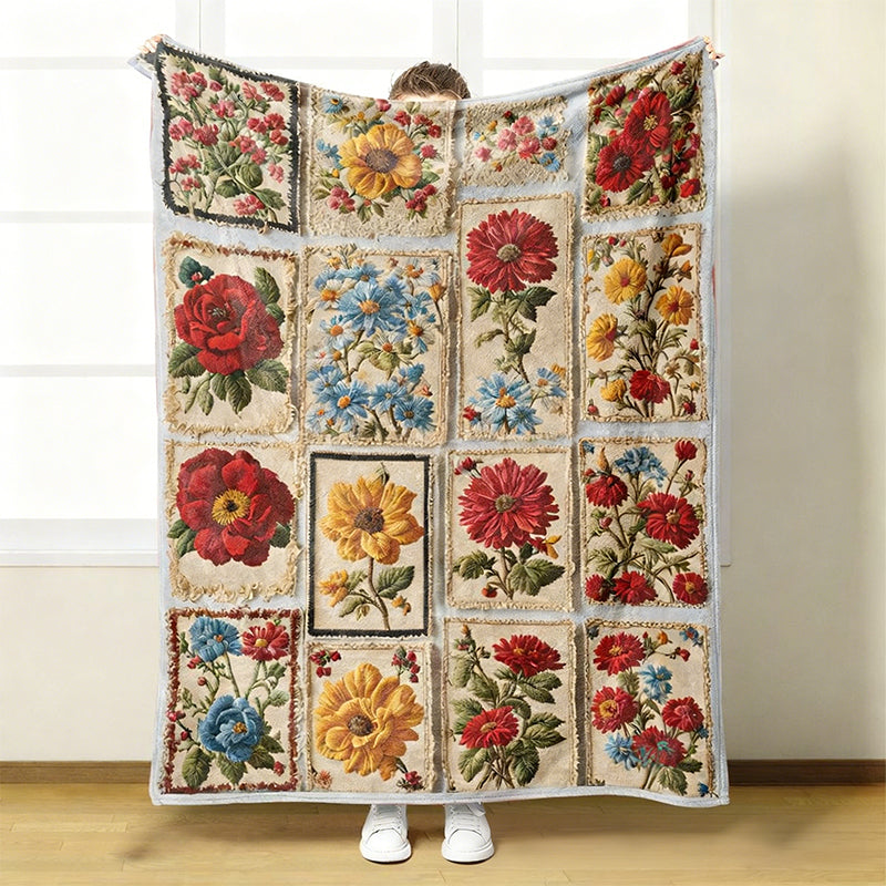 Kuschelige Flanelldecke mit Blumenmuster – Weich & warm für gemütliche Stunden 🌸🛋️