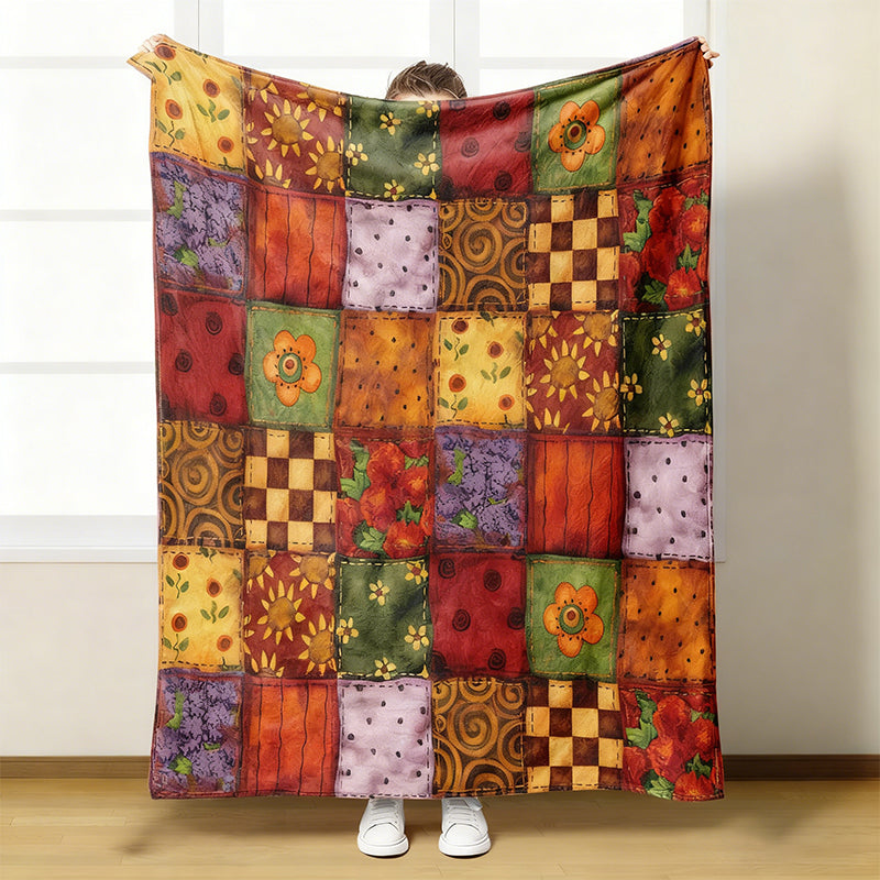 Kuschelige Flanelldecke mit Blumenmuster – Weich & warm für gemütliche Stunden 🌸🛋️