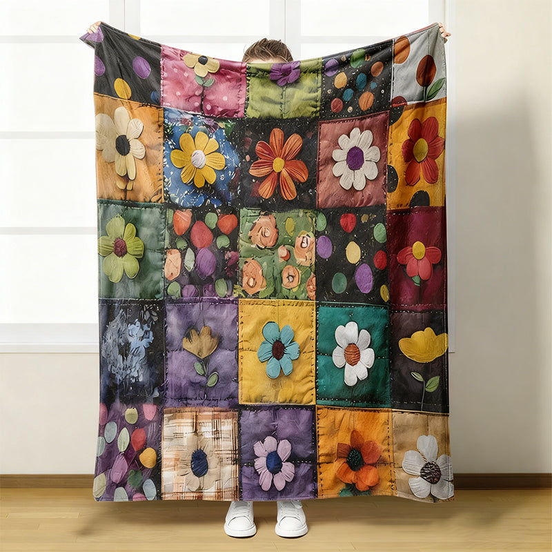 Kuschelige Flanelldecke mit Blumenmuster – Weich & warm für gemütliche Stunden 🌸🛋️