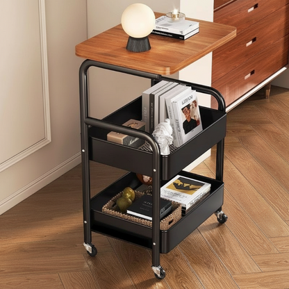 Mobiler Mehrzweck-Rollwagen mit Ablage – Mehrstöckiger Aufbewahrungswagen für Haushalt & Snacks 🛒🏠