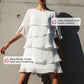 👗 Damen Kleid – Rundhals, Kaskaden-Rüschen & mehrlagig – Elegant & schmeichelhaft für Sommer & Anlässe✨