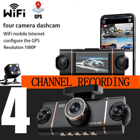 🏆60% RABATT 🚗 📹4-Channel HD Dashcam with Front Interior Rear Recording
