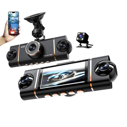 🏆60% RABATT 🚗 📹4-Channel HD Dashcam with Front Interior Rear Recording