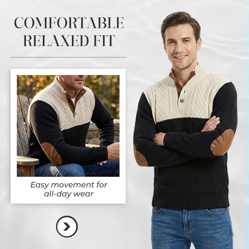 📢📢50 % Rabatt!! ⏰🔥Heiße Sonderangebote – Herren-Pullover mit Farbblock-Kragen und Knöpfen🔥Kaufen Sie 2 und erhalten Sie kostenlosen Versand