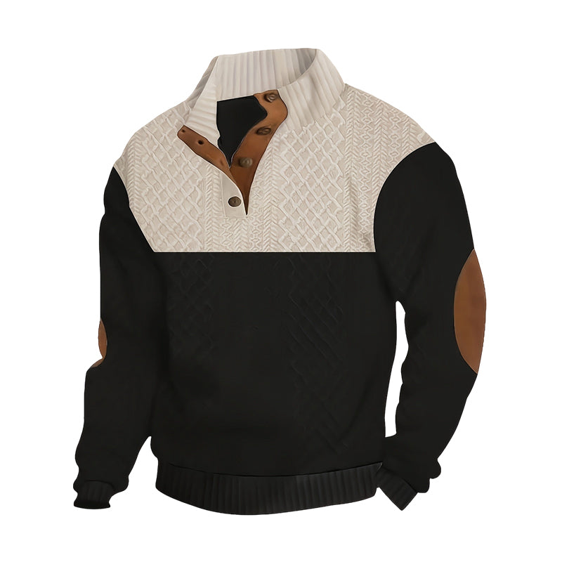 📢📢50 % Rabatt!! ⏰🔥Heiße Sonderangebote – Herren-Pullover mit Farbblock-Kragen und Knöpfen🔥Kaufen Sie 2 und erhalten Sie kostenlosen Versand