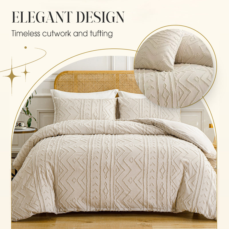 🔥Solange der Vorrat reicht 40 % Rabatt!🎉3-teiliges Cutwork-Tufting-Bettwäscheset