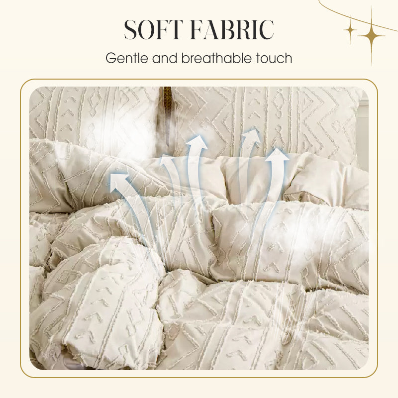 🔥Solange der Vorrat reicht 40 % Rabatt!🎉3-teiliges Cutwork-Tufting-Bettwäscheset