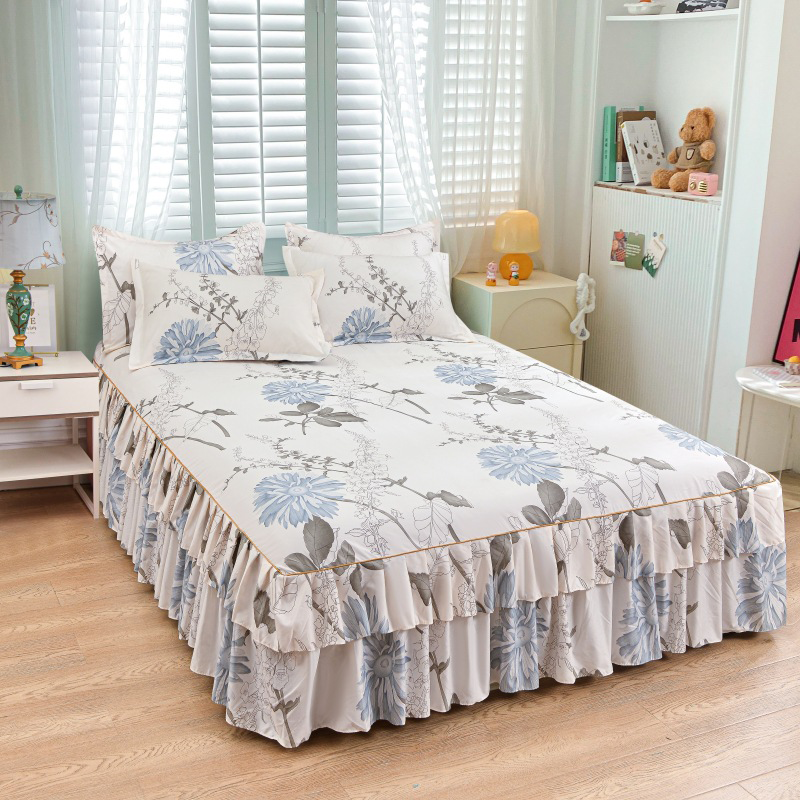 🔥Heißer Verkauf 50% Rabatt🛏️3-teiliges Bettvolant-Set🌺