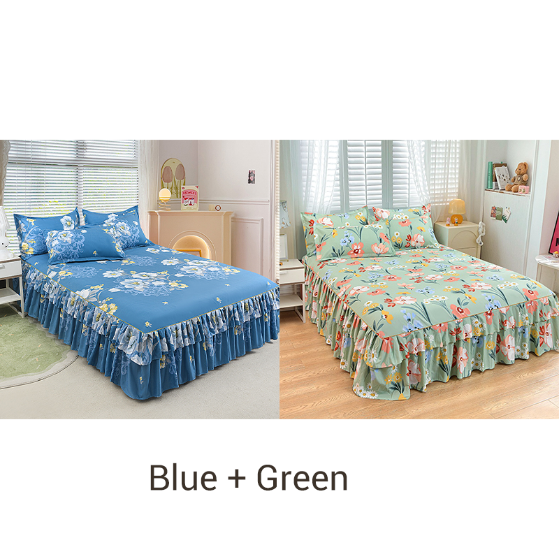 ⏳ Nur heute: 50% Rabatt | 3-teiliges Rüschen-Bettrock-Set 🛏️