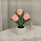 🌷LED-Tulpenlampe, simuliertes Tulpen-Nachtlicht mit Vase, Tischlampe, Dekoration, geeignet für Zuhause, Wohnzimmer, Tischdekoration