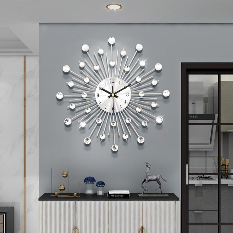 ✨60 % RABATT🕰️ Kreative Strass-Wanduhr – Leise, minimalistischer Luxus für Wohnzimmer, Esszimmer und Eingangsbereich! 💎🏡