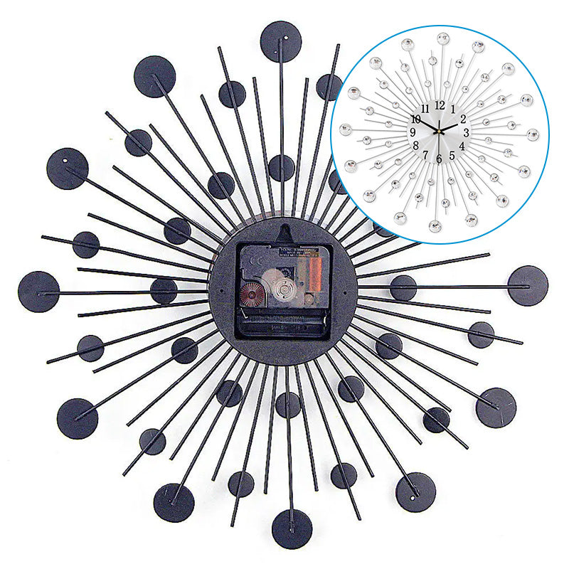 ✨60 % RABATT🕰️ Kreative Strass-Wanduhr – Leise, minimalistischer Luxus für Wohnzimmer, Esszimmer und Eingangsbereich! 💎🏡