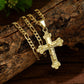 ✝️Goldfarbene Kruzifix-Halskette
