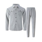 🔥Herren-Set aus Waffel-Button-Down-Jacke und Hose