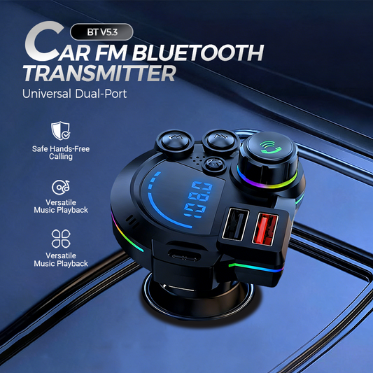 Universeller Dual-Port-FM-Bluetooth-Transmitter für das Aut