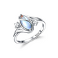 🔥Solange der Vorrat reicht 40 % Rabatt!🎉Geometrischer Damenring mit ovalem grünem Mondstein & Zirkonia – modern & stilvoll 💍✨