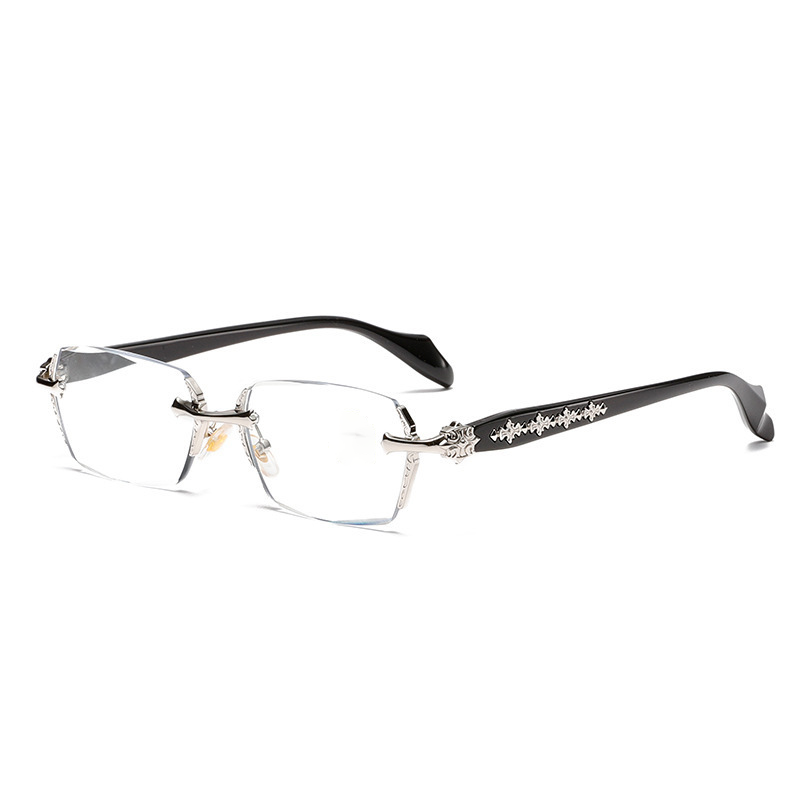 Einfache Anti-Blaulicht-Halbrand-Browline-Brille für den täglichen Gebrauch