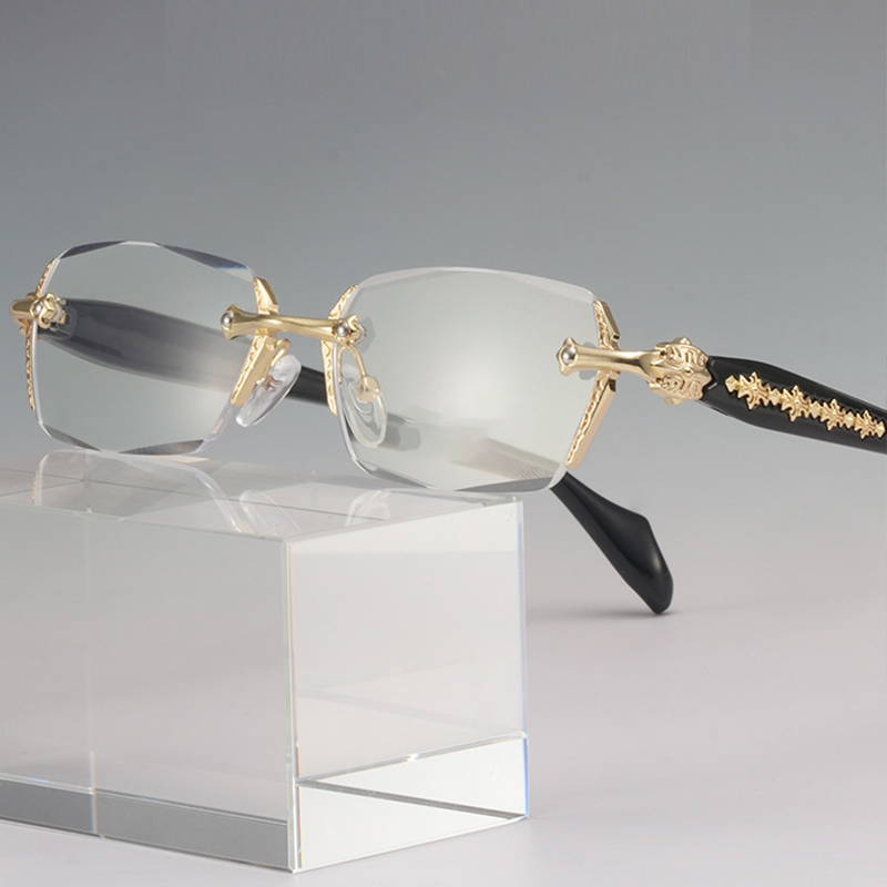 Einfache Anti-Blaulicht-Halbrand-Browline-Brille für den täglichen Gebrauch