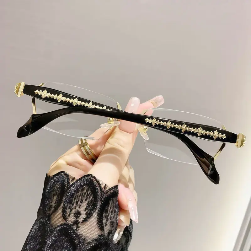 Einfache Anti-Blaulicht-Halbrand-Browline-Brille für den täglichen Gebrauch