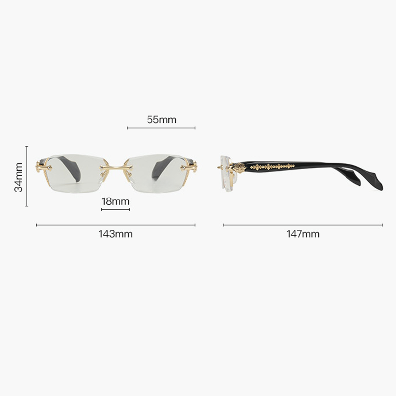 Einfache Anti-Blaulicht-Halbrand-Browline-Brille für den täglichen Gebrauch