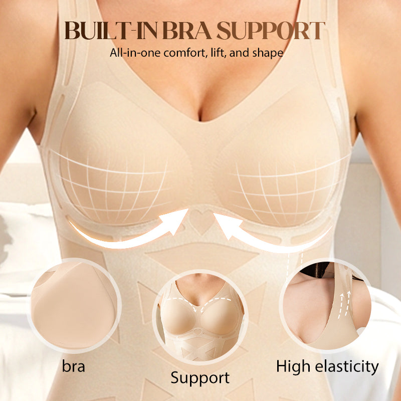 🔥Solange der Vorrat reicht 50 % Rabatt!🎉Nahtlose Shapewear mit integriertem BH💞