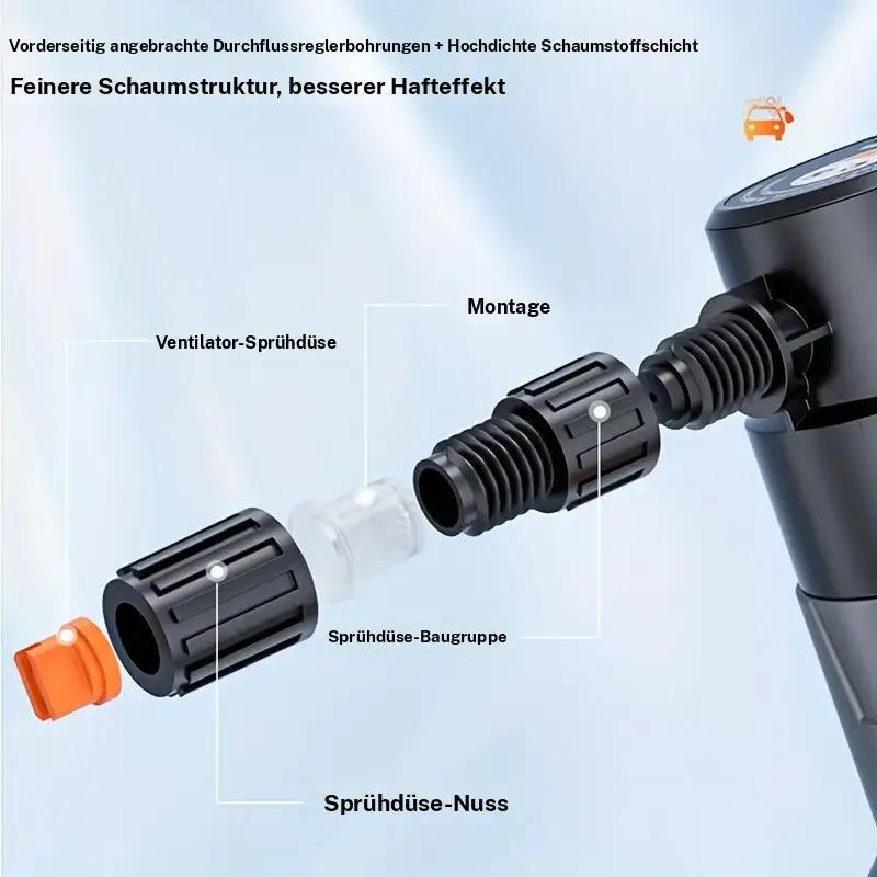 Elektrische Autowasch-Schaumpistole, Hand-Hochdruckreiniger, multifunktional, großes Fassungsvermögen, lange Akkulaufzeit, für Autos, Küche, Haushaltsreinigung