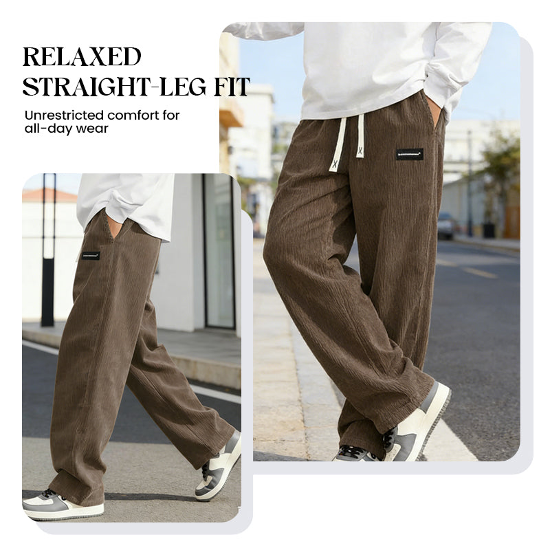 Herrenhose mit lockerer Passform, Kordelzug und Taschen