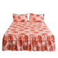 3-Piece Floral Ruffled Bed Skirt Set