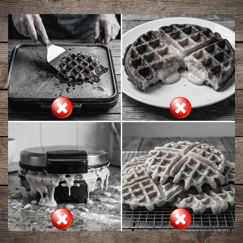 800W Electric Waffle Maker with Non-Stick Coating