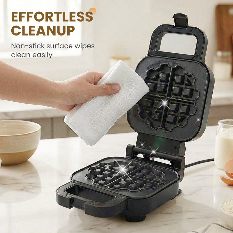 800W Electric Waffle Maker with Non-Stick Coating