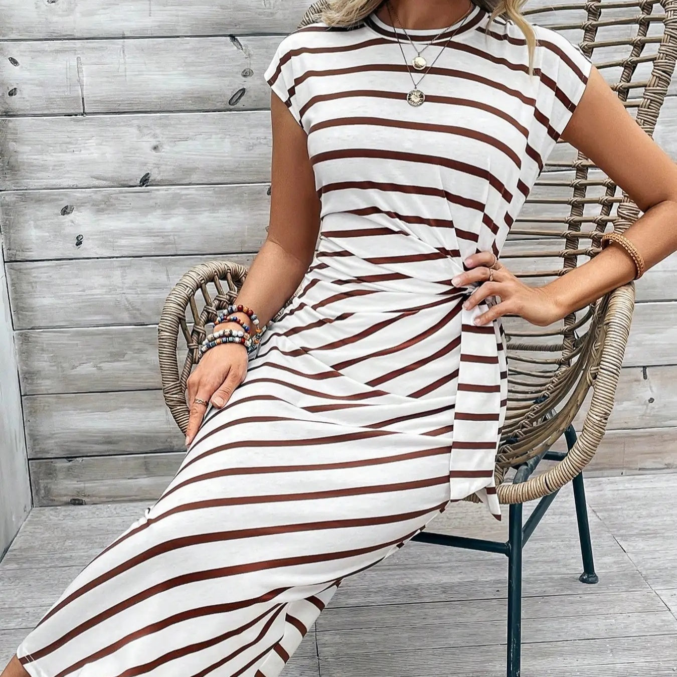 🔥LETZTER TAG IM ANGEBOT: 50% RABATT!!💕 Elegantes Damenkleid mit Bindegürtel