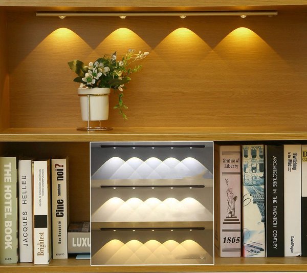 💡 50% RABATT! 🔥 4 Stück LED-Schrankleuchte mit Bewegungsmelder – Wiederaufladbar, Magnetisch & Ideal Für Kleiderschränke, Küchen & Arbeitsbereiche 🏠