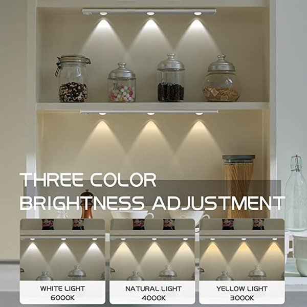 💡 50% RABATT! 🔥 4 Stück LED-Schrankleuchte mit Bewegungsmelder – Wiederaufladbar, Magnetisch & Ideal Für Kleiderschränke, Küchen & Arbeitsbereiche 🏠
