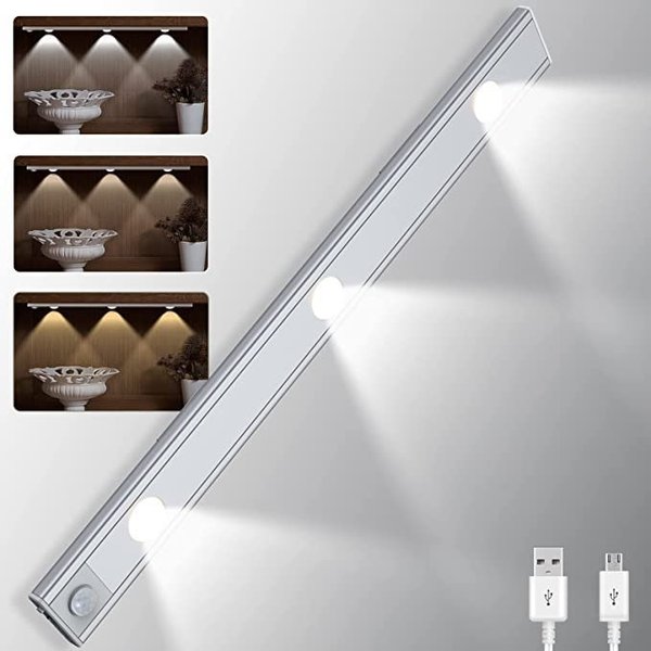 💡 50% RABATT! 🔥 4 Stück LED-Schrankleuchte mit Bewegungsmelder – Wiederaufladbar, Magnetisch & Ideal Für Kleiderschränke, Küchen & Arbeitsbereiche 🏠