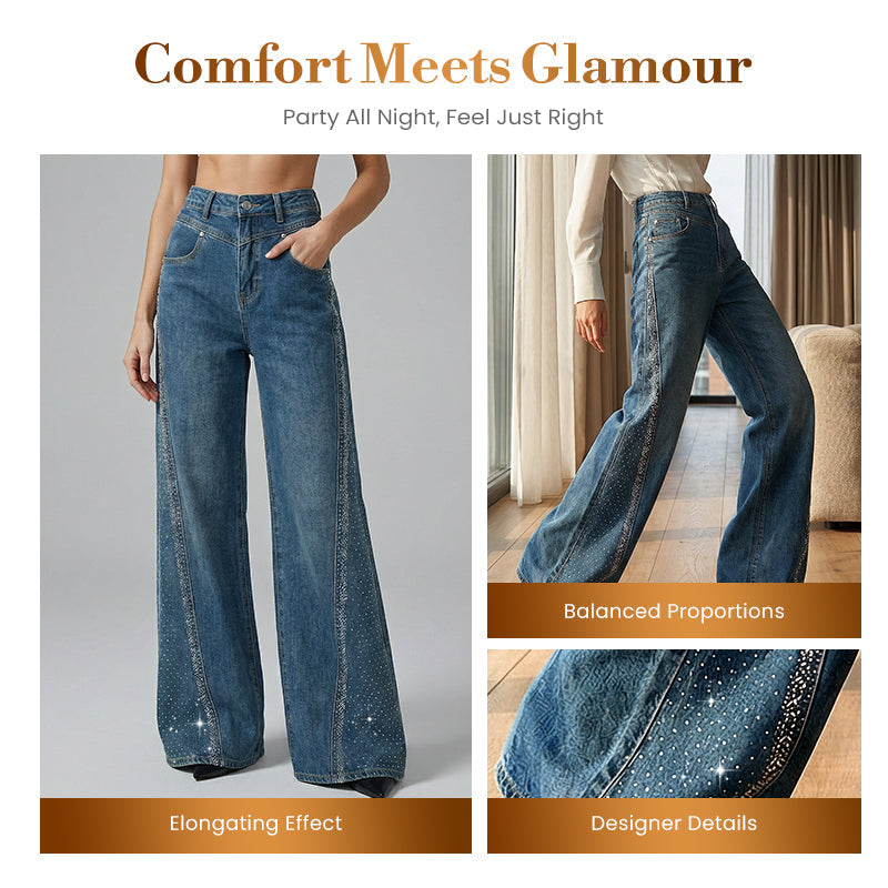 👖 Verzierte Damen-Flare-Jeans – Der ultimative Look für den Abend🔥Kauf 2 Artikel versandkostenfrei🔥