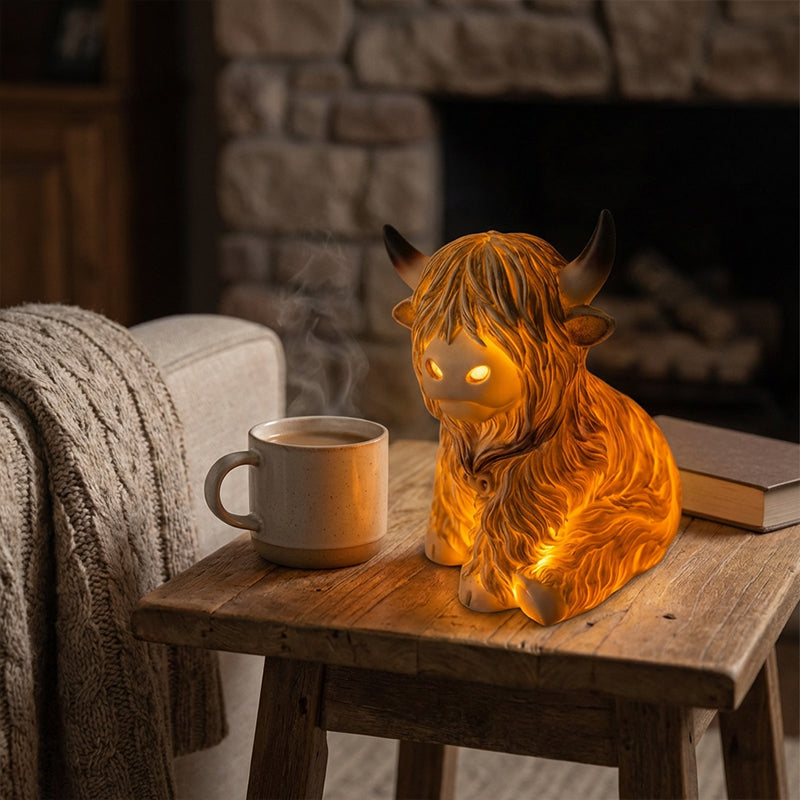 🔥🎁 Neuerscheinung 50% RABATT 💥🐮 Die gemütliche Highland-Stimmung: Hochlandrinder-Lampe