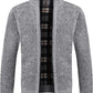 Herren-Strickjacke mit Reißverschluss und einfacher Tasche