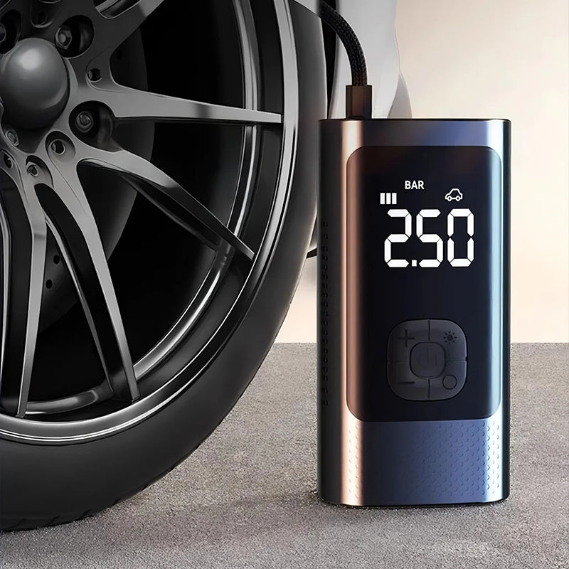 Kabellose, tragbare Autoluftpumpe mit LED-Licht