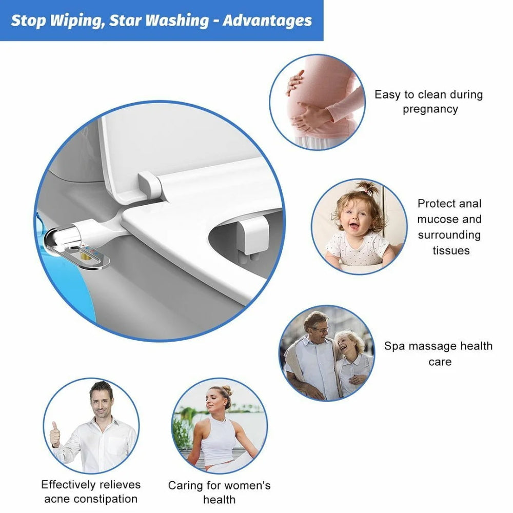 🚽 60% RABATT! 🚿 Nichtelektrischer Bidet-Aufsatz mit Doppeldüse – Hygienische Selbstreinigung, Einfache Installation & Wasserdruck-Kontrolle ✨