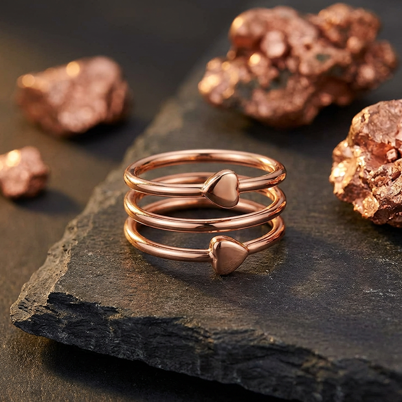 🔥Solange der Vorrat reicht 40 % Rabatt!💍Eleganter Kupferring mit Magnet-Herz