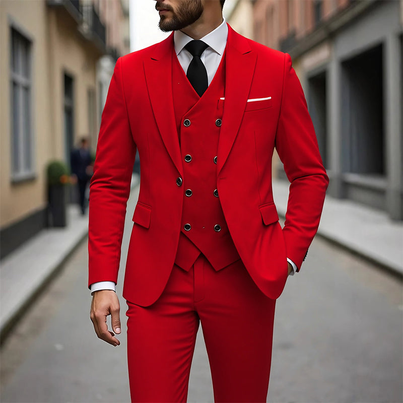👔 JETZT 50 % RABATT! 🕴️ Slim-Fit Herren-Anzug, 3-teilig – Perfekte Passform, hochwertiger Stoff & ideal für formelle Anlässe 🤵