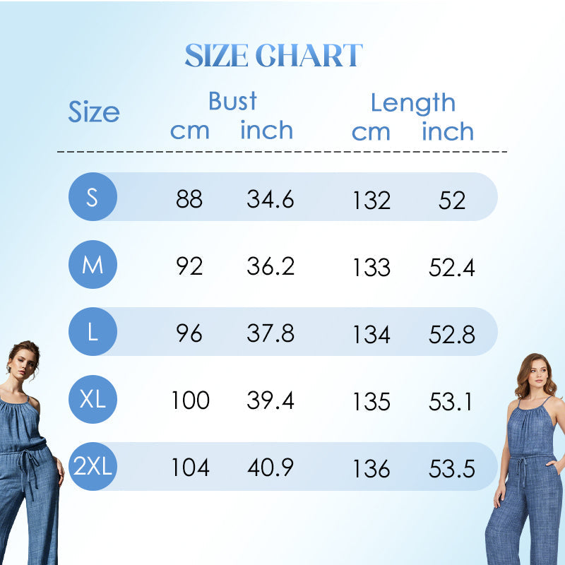 🌬️Ärmelloser Sommer-Jumpsuit für Damen mit Kordelzug in der Taille👗