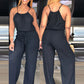 🌬️Ärmelloser Sommer-Jumpsuit für Damen mit Kordelzug in der Taille👗