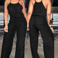 🌬️Ärmelloser Sommer-Jumpsuit für Damen mit Kordelzug in der Taille👗