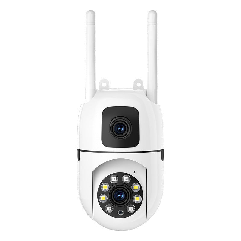 🔍🔍360° Schwenk-Neige 4K Dual-Linsen Sicherheitskamera – Outdoor WLAN Überwachungskamera