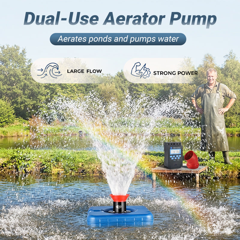 2-in-1-Teichbelüfter und -Pumpe – 550W, 12m³/h | Schwimmend