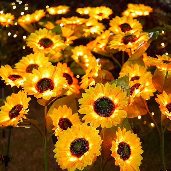 📢📢50 % Rabatt!! ⏰🌻 Realistisch & wetterfest | Solar-Sonnenblume – Bestseller 2026 | IP65-Außen-Dekoration