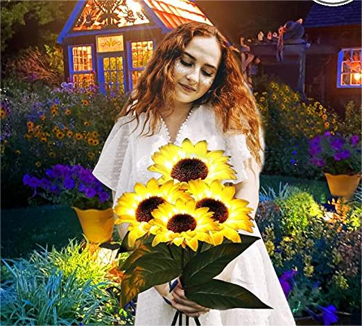 📢📢50 % Rabatt!! ⏰🌻 Realistisch & wetterfest | Solar-Sonnenblume – Bestseller 2026 | IP65-Außen-Dekoration