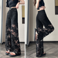 👖 50% RABATT! 💜 Damen-Hose mit Strass-Print und Cut-Outs – Auffälliges Design, Bequeme Passform & Modischer Hingucker ✨